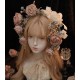 Hoshibako Works Oil Painting Rose Handmade Flower Crown and Brooch Set(Reservation/Full Payment Without Shipping)